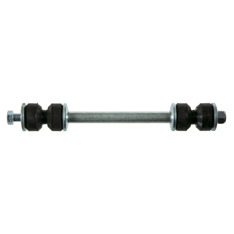 Moog rear sway bar endlink for 2007-2010 Ford Explorer Sport Trac, close-up of the metal component on a white background.