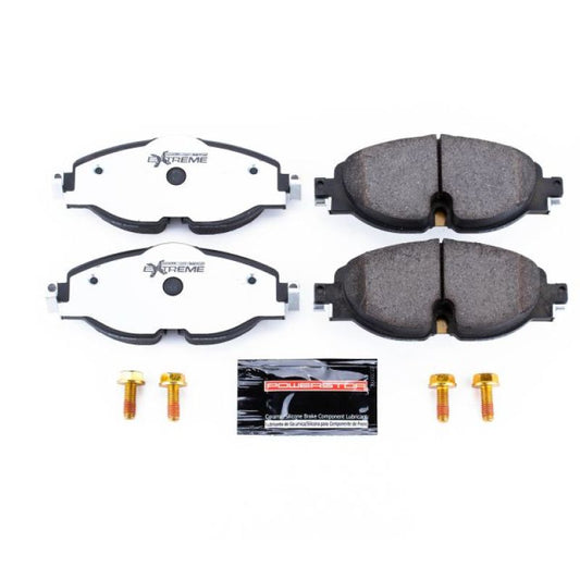 PowerStop Z26 Extreme Street brake pads with hardware for 2015-2019 Audi A3 front performance brake system.