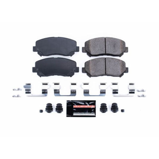 PowerStop Z23 Evolution sport brake pads with hardware for front of 2015-2017 Chrysler 200, performance brake replacement.