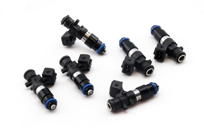 DeatschWerks Bosch EV14 1200cc fuel injector set for 03-07 Honda Accord V6 and Acura TL, six high-performance injectors.