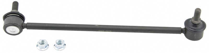 Moog front left sway bar endlink kit for 2003-2008 Hyundai Tiburon showing metal and rubber components.