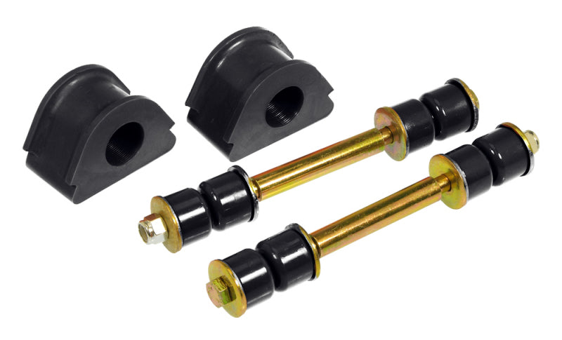 Prothane black 97-01 Ford F150/250 4WD sway bar bushings, 27mm front stabilizer bar mounts on vehicle suspension system.