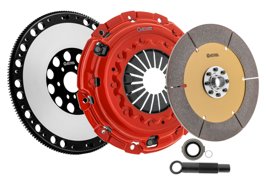 Action Clutch Ironman Unsprung Clutch Kit with Lightened Flywheel for BMW 323ci 2.5L 2-Door RWD vehicle, single clutch kit.