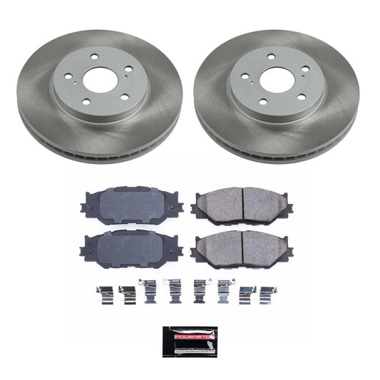 PowerStop Lexus IS250 front semi-coated brake rotor kit with performance blank brake rotors and hardware, for optimal braking performance.