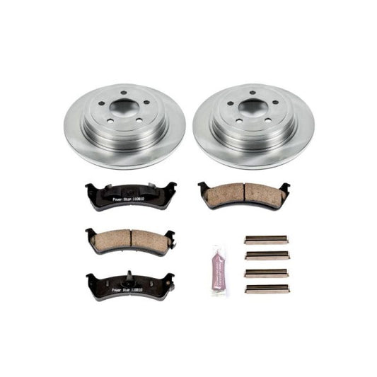 PowerStop rear brake kit for 2003 Ford Explorer Sport, OE style brake components shown on the vehicle.