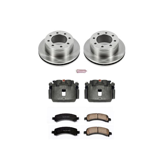 PowerStop rear OE brake calipers for 2009-2013 GMC Savana 3500 with Autospecialty brake kit and calipers, shown in the image.