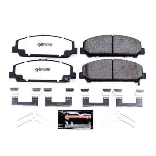 PowerStop Z36 truck and tow front brake pads for Infiniti QX56 2011-2013, includes hardware, performance braking system