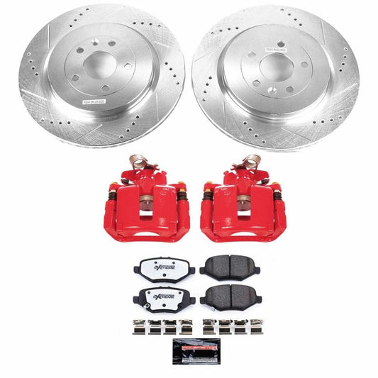 PowerStop Z36 truck and tow brake kit with rear calipers for 2013-2019 Ford Explorer, performance brake system installation