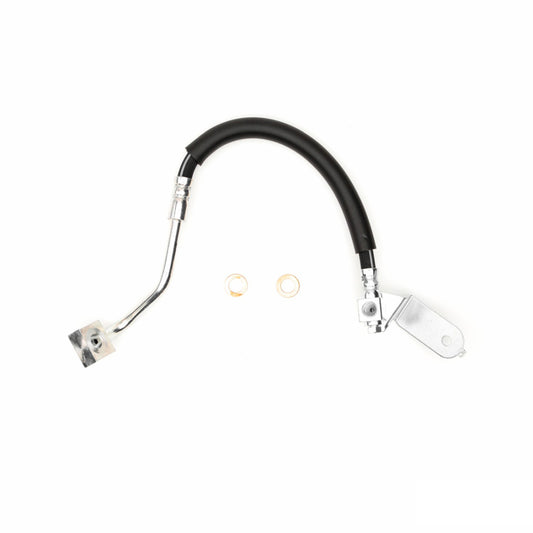 DFC Chrysler 300 rear brake hose from the brake line kit, showing the flexible rubber and metal fittings for rear brake system.