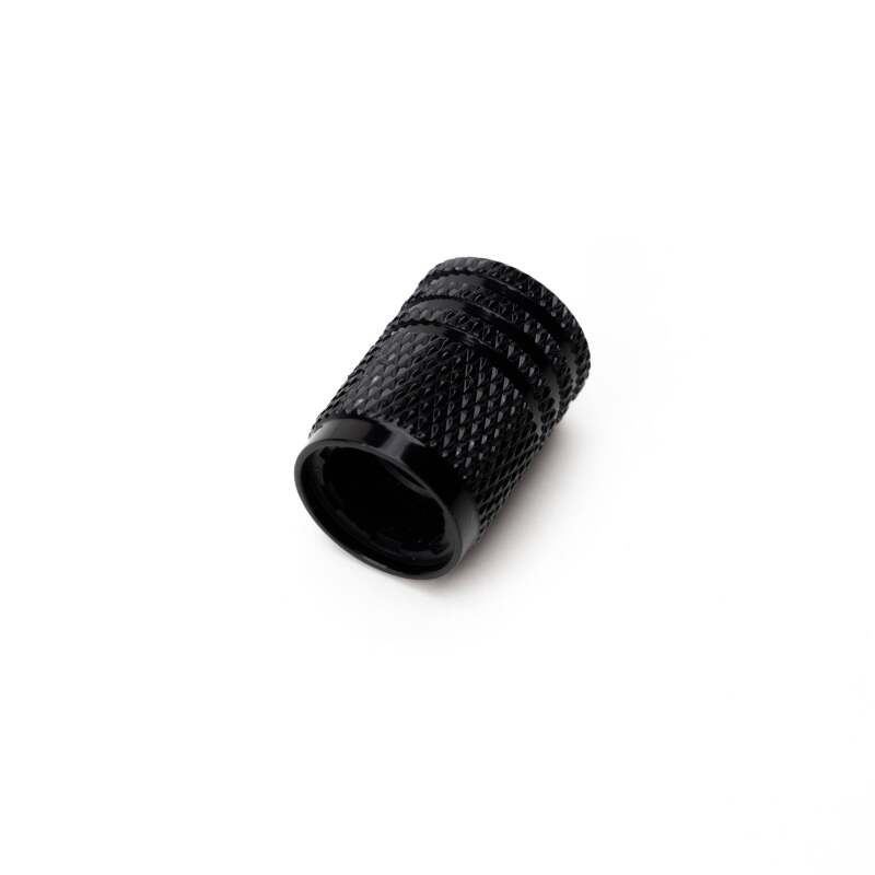 Set of five black Method Wheels valve stem caps for car tires, made of durable material, featuring a sleek, compact design.