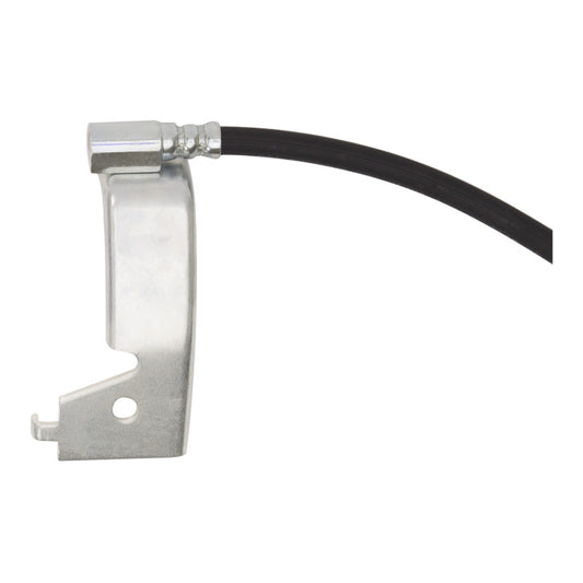 DFC 94-95 Ford Mustang rear right brake hose in brake line kit, showing flexible rubber brake line with metal fittings.