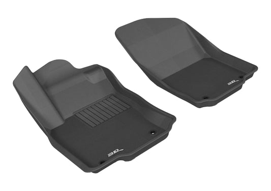 Black 3D MAXpider rubber floor mat for 2012-2018 Mercedes-Benz GLE, GLS, ML-Class first row, durable car interior protection.