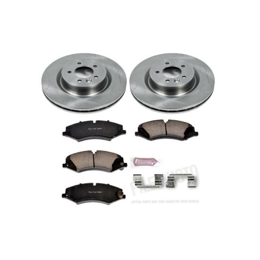 PowerStop OE brake kit for 2010-2013 Land Rover Range Rover Sport front brake system with rotors and pads.