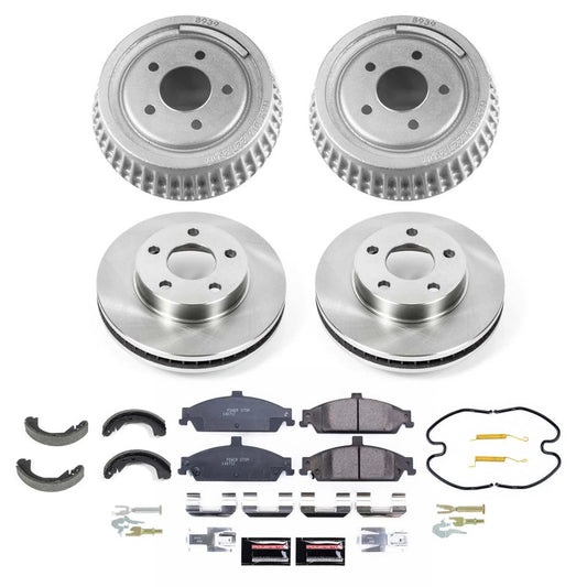 PowerStop OE brake kit for 2003-2004 Oldsmobile Alero, includes front and rear brake components, auto specialty design