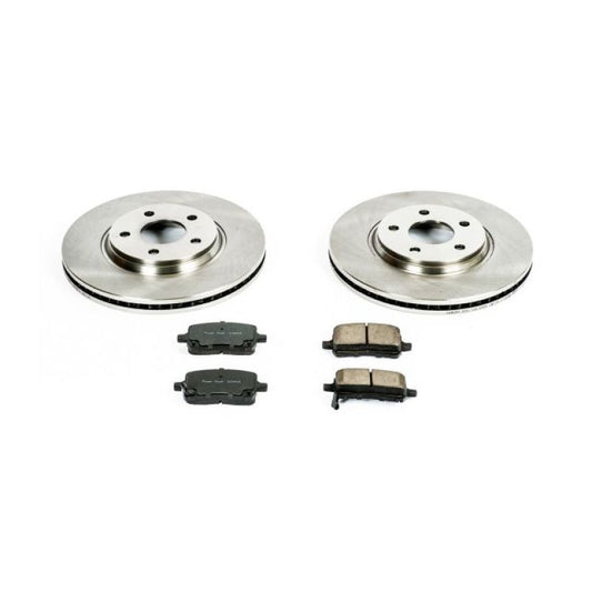 PowerStop OE front brake kit for Chevrolet Cobalt 2005-2006, includes brake rotors and pads for reliable stopping power.