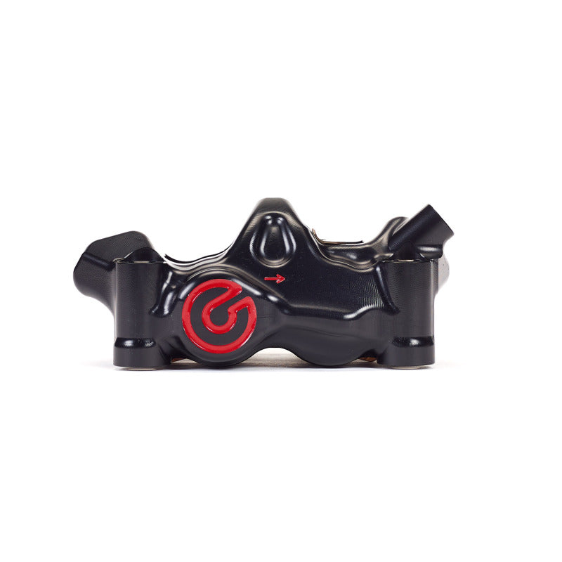 Brembo P.484 Cafe Racer brake caliper for right side, OE brake caliper by Brembo Powersports, showcasing its sleek design and mounting.