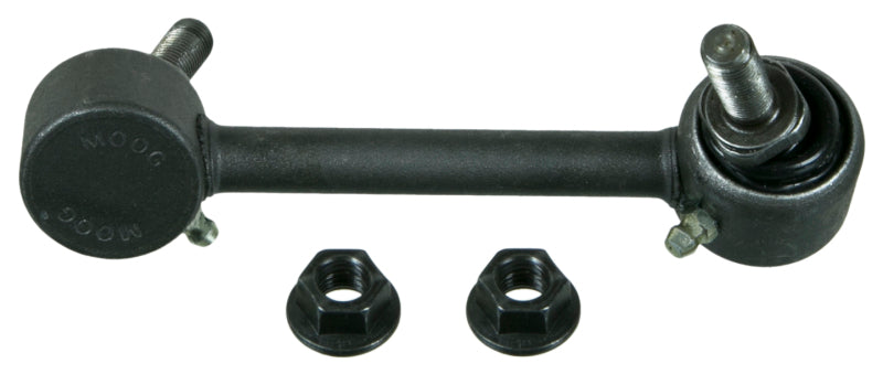 Moog rear right sway bar end link for Dodge Dart 2013-2016, showing the metal link with bushings and mounting hardware.
