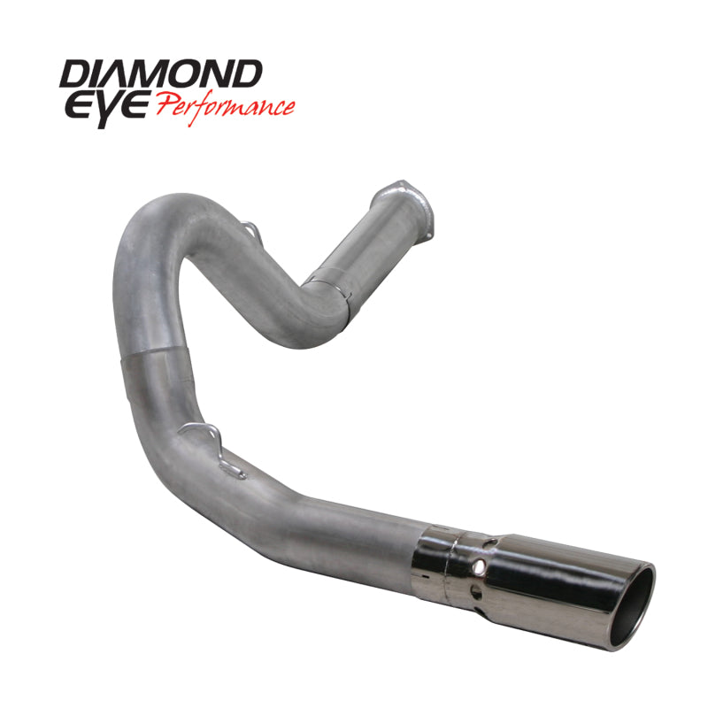 Diamond Eye Performance DPF back exhaust kit for 2007-2008 Chevy 2500/3500 with 6.6L engine, showing the new exhaust pipe and muffler