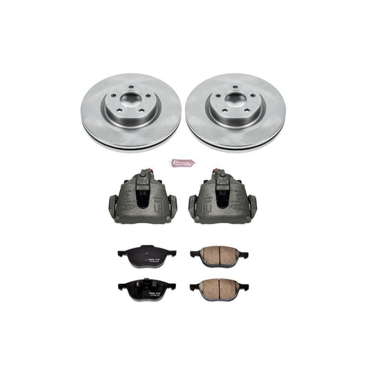PowerStop OE front brake kit with calipers for 2013-2017 Ford C-Max, includes brake rotors and calipers for improved stopping power.