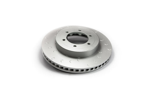 Alcon slotted brake rotor for Toyota Tacoma 355/221x34mm, suitable for front and rear installation, high-performance automotive part.