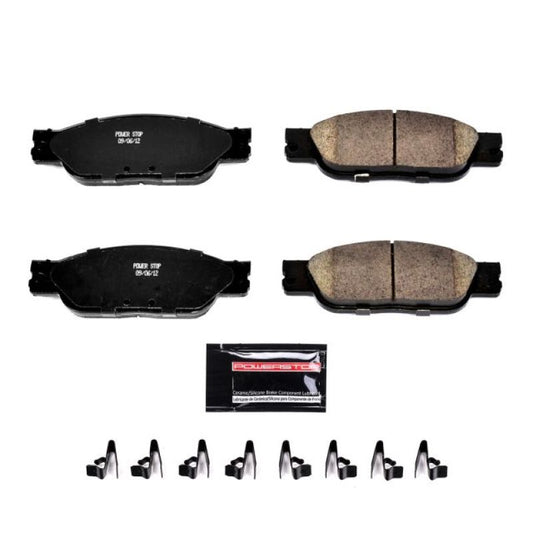 PowerStop Z23 Evolution Sport front brake pads for 2003-2005 Jaguar S-Type, with hardware, high-performance brake replacement