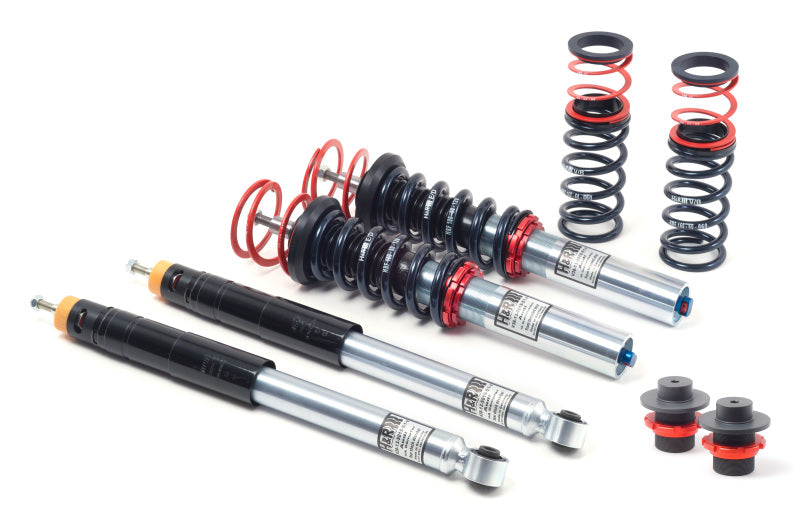 H&R coilover suspension for 2009-2016 Audi A4 Quattro and S4 B8, damping adjustable for AWD tuning and ride height adjustment.