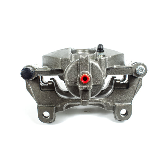 PowerStop OE front right brake caliper with bracket for Infiniti G35 2007-2008, automotive disc brake component.