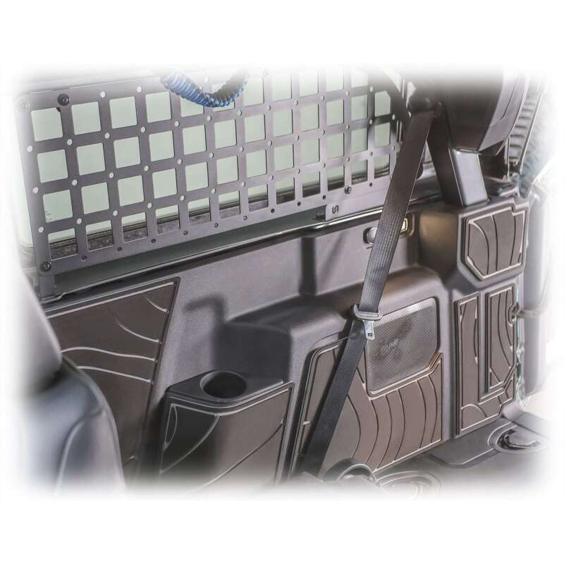Black foam cargo area protector kit for 2021+ Ford Bronco 2-door by TURN Offroad, enhances organization and protects the cargo space.