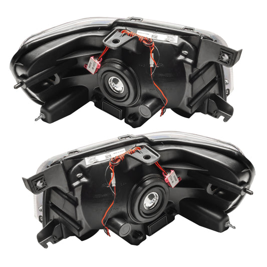 Oracle Lighting Ford Explorer Sport Trac SMD Headlights with ColorSHIFT and simple controller, showing the illuminated headlight assembly.