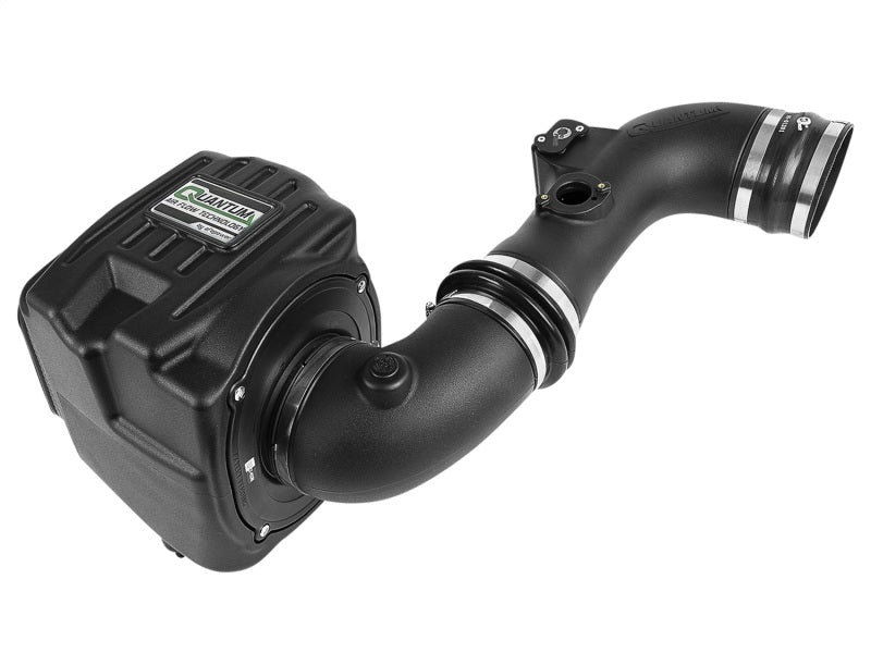 aFe Quantum Pro DRY S Cold Air Intake System for 2011-2016 GM Chevy Duramax V8 6.6L LML engine, showing the intake components and filter.