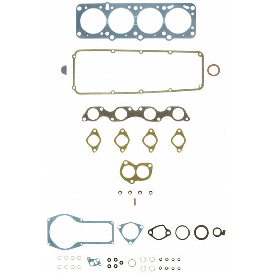 Fel-Pro Volvo 244 engine cylinder head gasket set, PermaTorque HS 21202 PT, showing gaskets and packaging for replacement.
