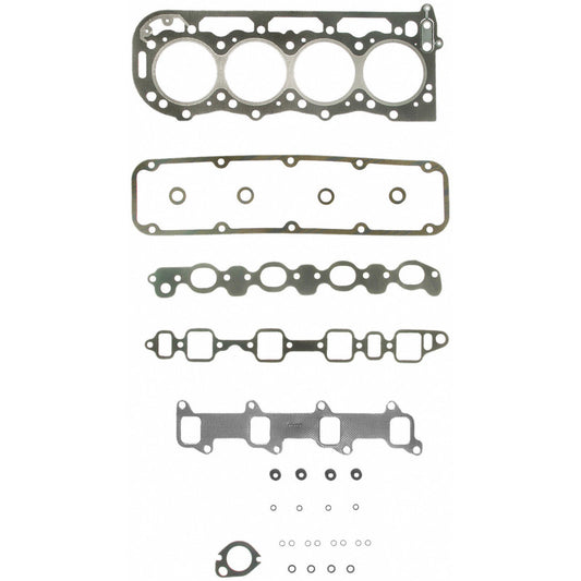 Fel-Pro HS 8619 B engine cylinder head gasket set showing metal and rubber gasket components for engine sealing.