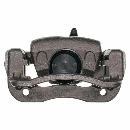 PowerStop rear right OE replacement brake caliper for Kia Rio 2012-2017, showing the black metal caliper with mounting hardware
