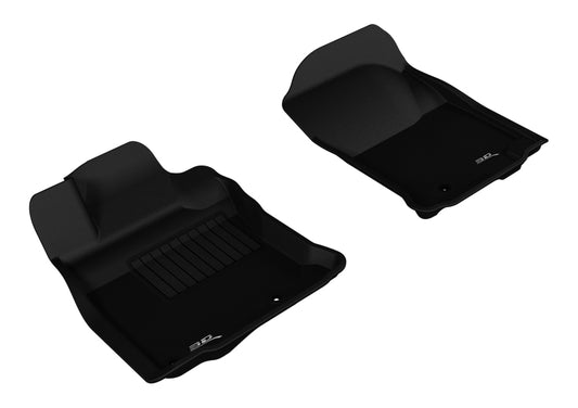 3D MAXpider black rubber Kagu 1st row floor mat for Toyota 4Runner 2013-2020, with textured surface and custom fit design.