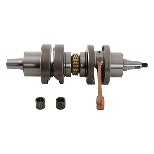 Hot Rods 07-10 Indy 700 crankshaft for motorcycle engines, showing a metal crankshaft with precise machining details.