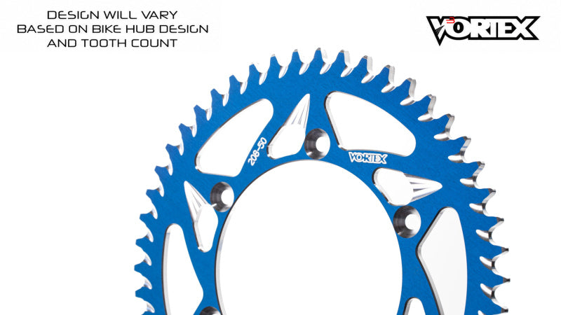 Vortex Racing 49 Tooth 520 Rear Sprocket - Blue