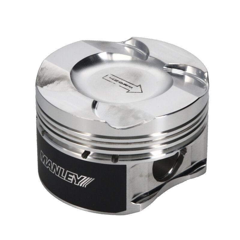 Manley Performance BMW N55/S55 37cc Platinum Series forged dish piston, single, high-performance automotive engine component.