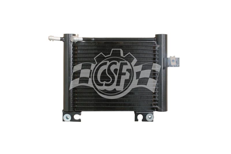 CSF Toyota Tundra 3.4L transmission oil cooler showing metal fins and fittings for efficient cooling of the transmission system