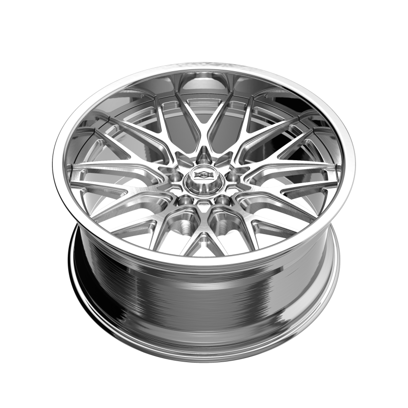 Ridler 681 cast wheel with 22x10.5 inch brushed finish and polished lip, 5x127 bolt pattern, 10mm offset, 83.82mm hub