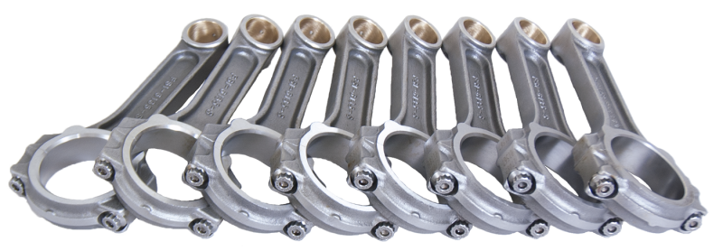 Eagle Chevrolet Big Block 4340 I-Beam Connecting Rods set of 8, 6.135-inch length, 7/16-inch ARP 8740 bolts, for V8 engines
