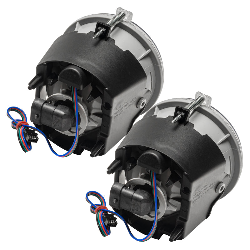 Oracle Lighting blue LED halo fog lights for 2007-2009 Chrysler Aspen, pre-assembled automotive fog lights with halo accents.