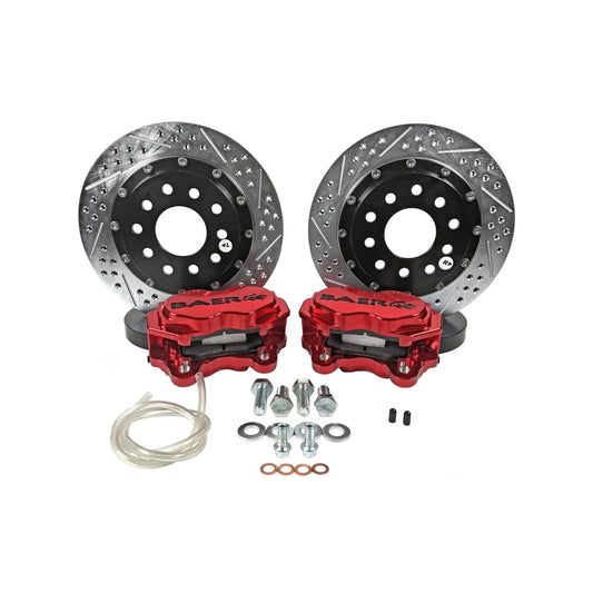 Baer Brakes performance rear SDZ brake kit for 2015-2023 Ford Mustang, 11.625-inch deep stage SS4+ brakes, clear finish.