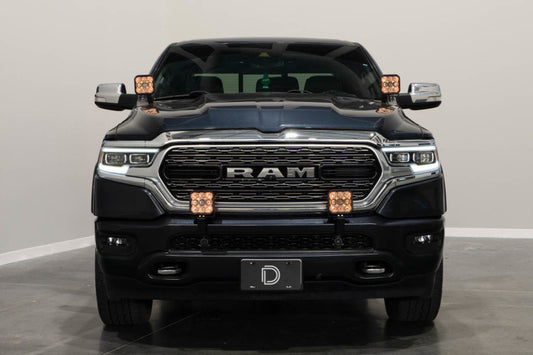 Diode Dynamics SS5 bumper bracket kit for 2019-present Ram trucks, light mount brackets for enhanced off-road lighting.