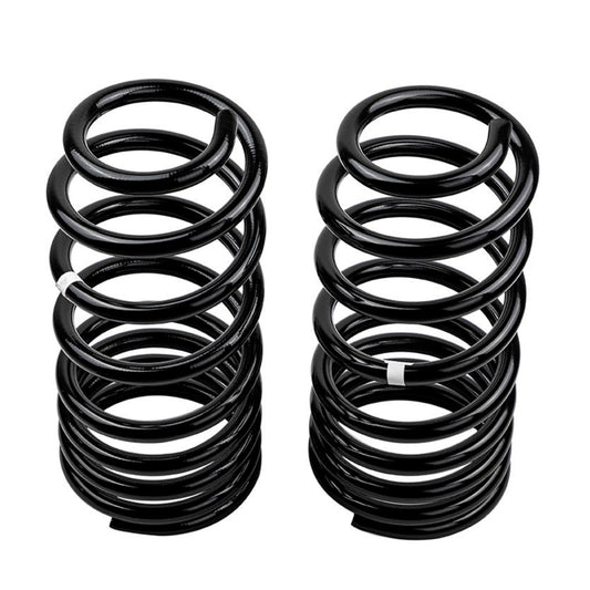 Old Man Emu rear coilover spring for Toyota Land Cruiser 200 series, heavy-duty coil spring in black.