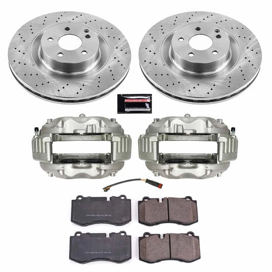 PowerStop OE front brake calipers for Mercedes-Benz SL550 2009-2012, Autospecialty kit with calipers and hardware.