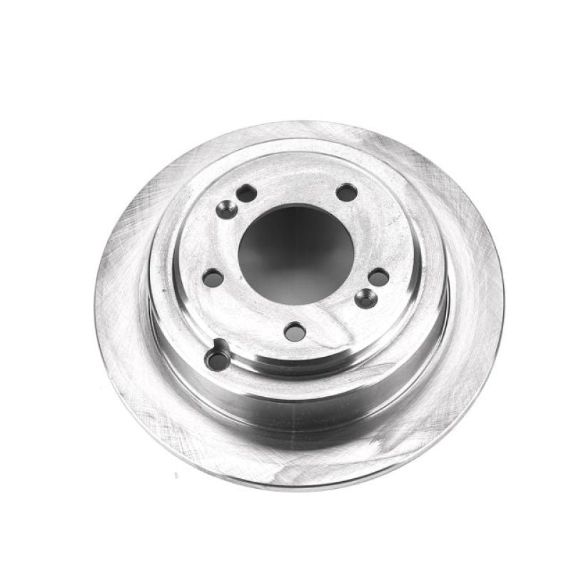 PowerStop OE rear brake rotor for Kia Amanti 2004-2006, automotive brake component with vented design and metal finish.