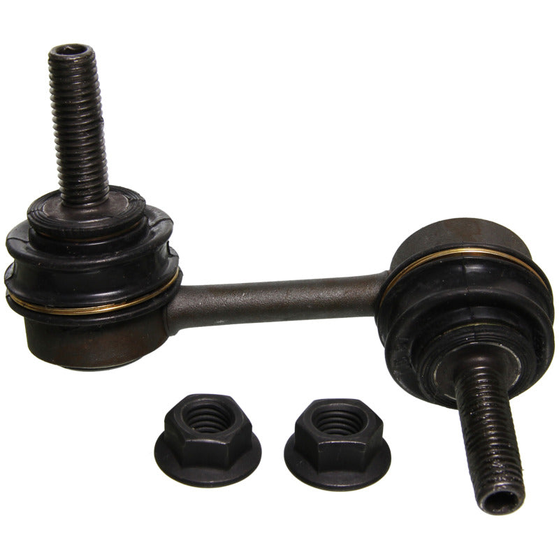 Moog 2003 Isuzu Ascender front right sway bar endlink kit showing metal links and bushings for vehicle suspension.
