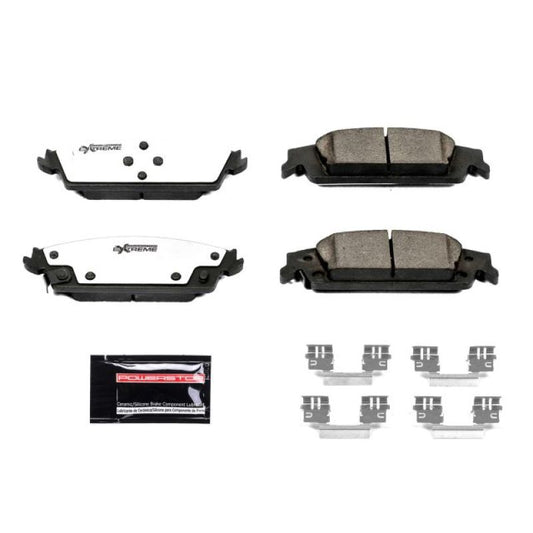 PowerStop rear Z36 Truck & Tow brake pads with hardware for Cadillac Escalade 2015-2019, performance brake components.