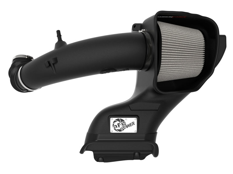 aFe cold air intake for 2021+ Ford F150 5.0L V8 MagnumFORCE Stage-2 Pro DRY S system installed in engine bay