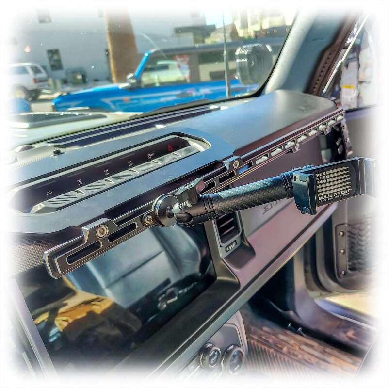 TURN Offroad Ford Bronco dash rail mount with hooks and handles for offroad utility, fits 21-26 models, rugged interior accessory